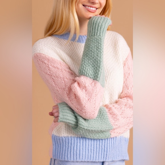 Sedge The Piper Sweater NWT SIZE MEDIUM 2024 collection color block - Picture 1 of 6